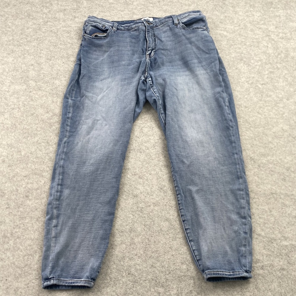Pistola Tapered Jeans Womens 20W (37x28) Blue Light Wash Relaxed Stretch Denim